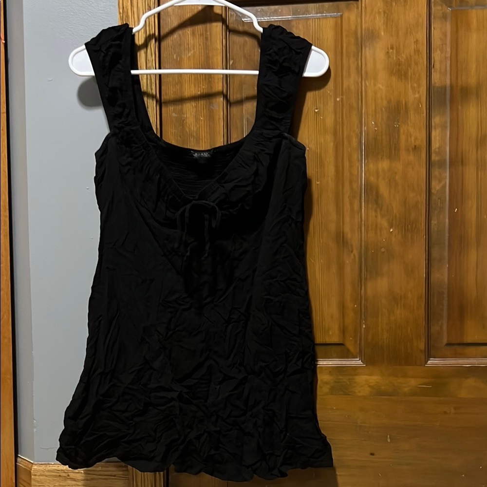 *Black Short Sleeve Mini Dress